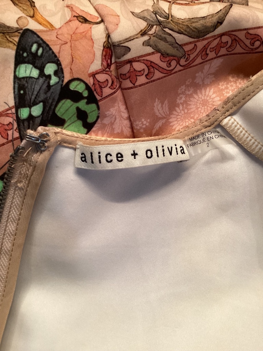 Alice + Olivia Women's Wynell A-Line Dress in the Versailles print - Picture 9 of 12